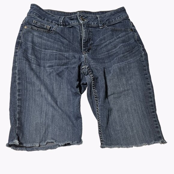 Lee Riders Curvy Fit Skinny Cut Off Jean Shorts Womens Size 29 Waist Denim - Picture 1 of 4
